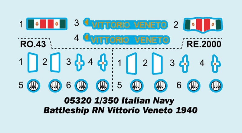 TRUMPETER MODEL KIT -  CORAZZATA ITALIANA RN VITTORIO VENETO 1940 1/350