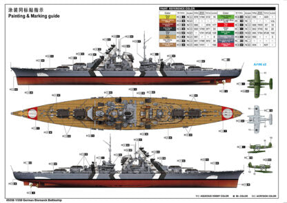 TRUMPETER - German Bismarck Battleship 1/350