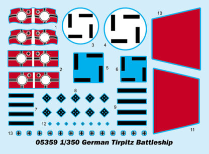 TRUMPETER MODEL KIT  -  GERMAN TIRPITZ BATTLESHIP 1/350