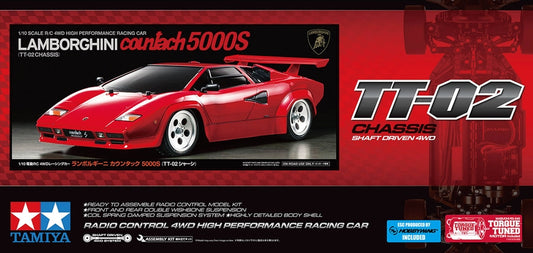 TAMIYA -  LAMBORGHINI COUNTACH 5000S (TT-02) + ESC  1/10 RC