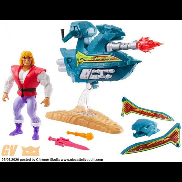 MATTEL - Masters of the Universe - Prince Adam + Sky Sled - Origins Action Figure