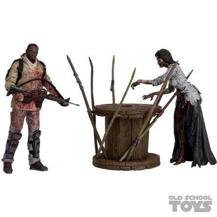 McFarlane - The Walking Dead Morgan with Impaled Walker and Spike Trap Deluxe Box