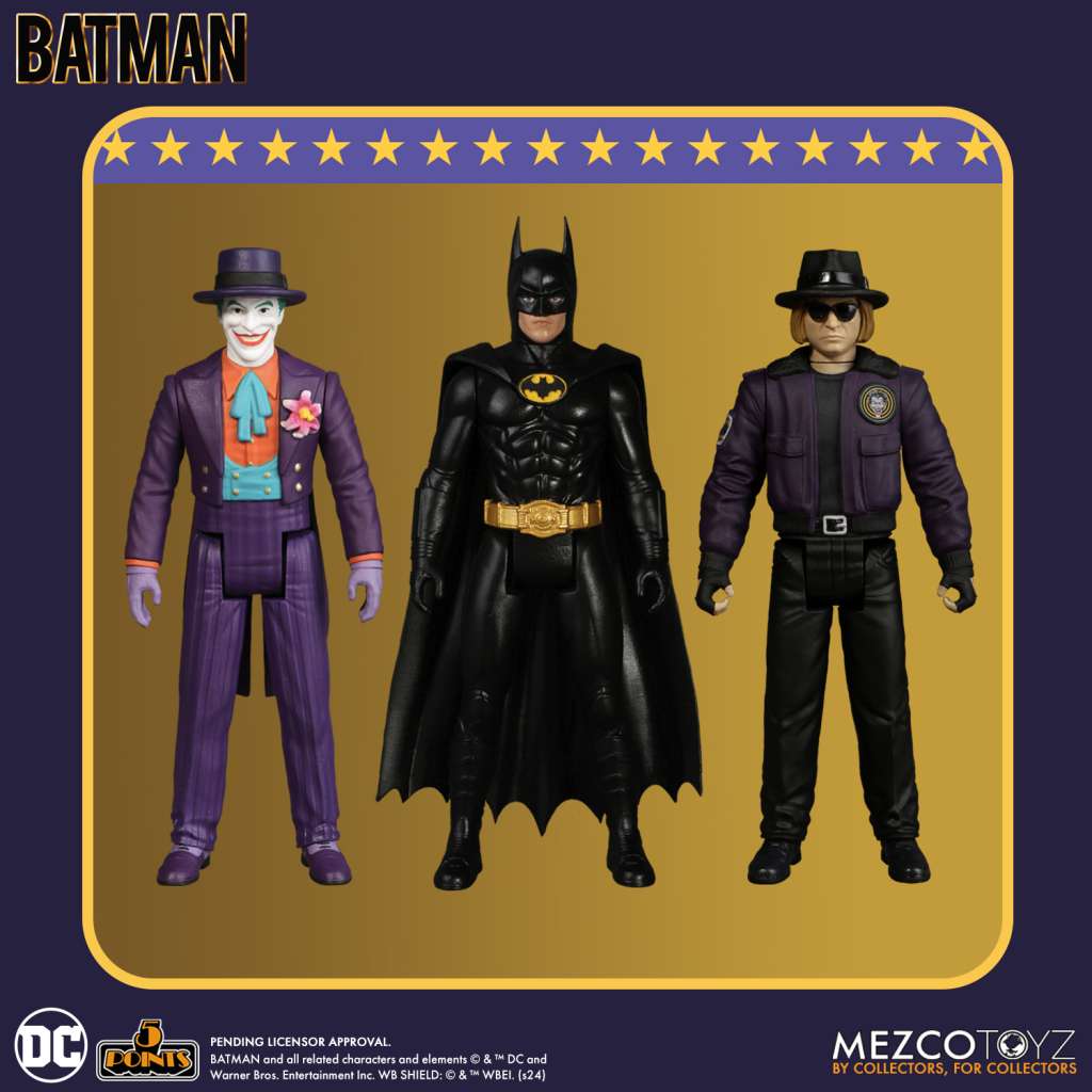 MEZCO - 5 Points 1989 Batman af Set (3)