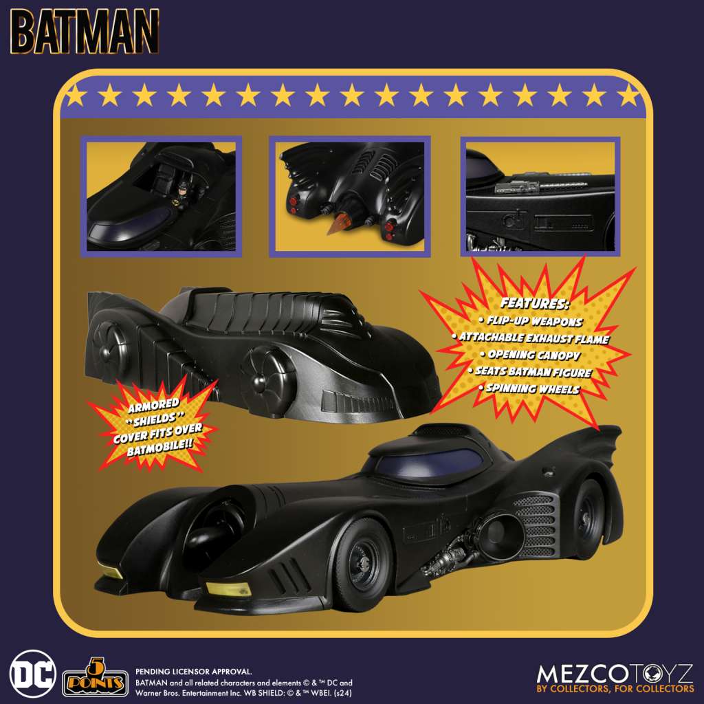 MEZCO - 5 Points 1989 Batman Batmobile