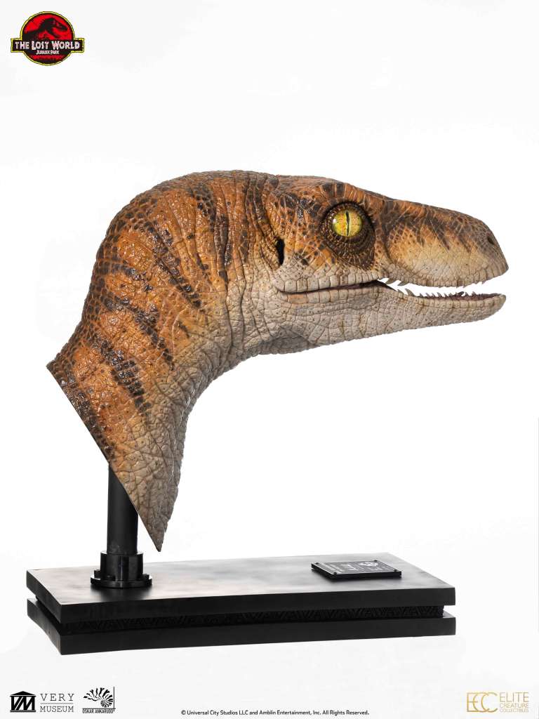 ECC - Jurassic Park The Lost World Male Velociraptor Lifesize Bust