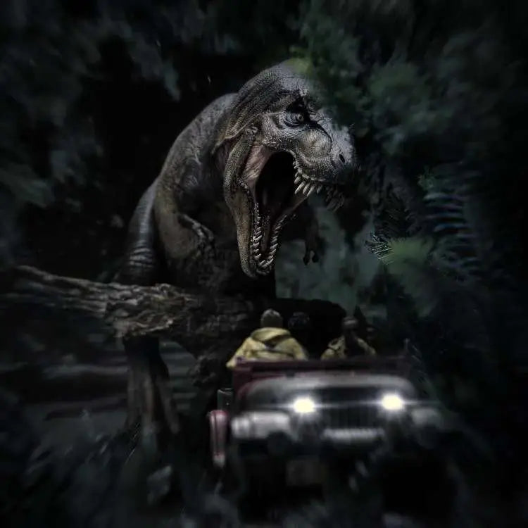 IRON STUDIOS - Jurassic Park Demi Art T-rex Attacks 1/20 Statue