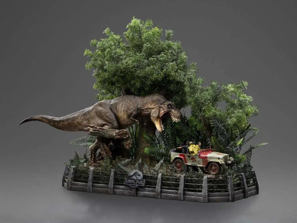 IRON STUDIOS - Jurassic Park Demi Art T-rex Attacks 1/20 Statue