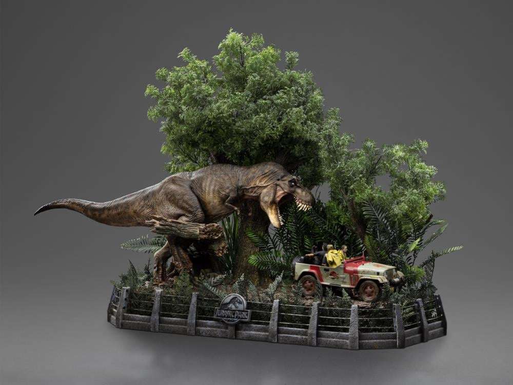 IRON STUDIOS - Jurassic Park Demi Art T-Rex Attacks