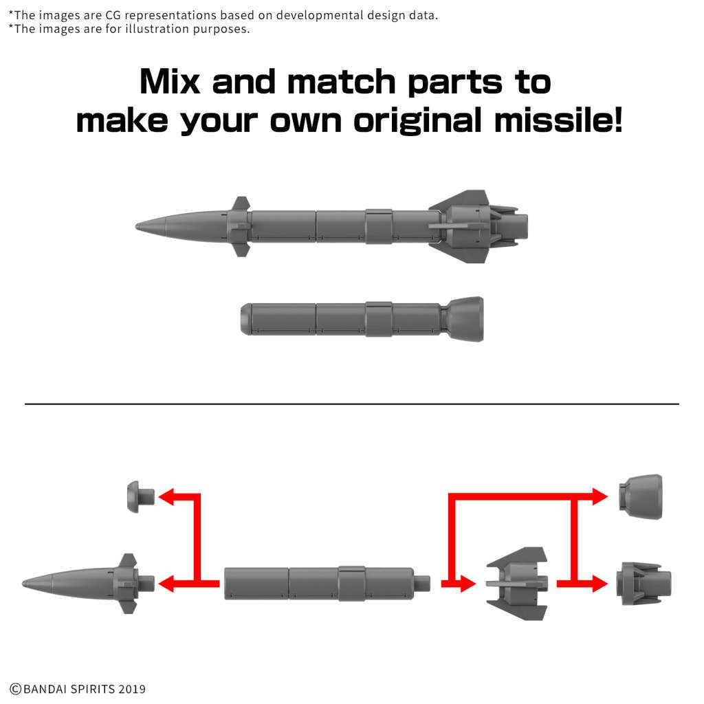 BANDAI - 30mm 1/144 Option Parts Set 21 Multi Missile 1