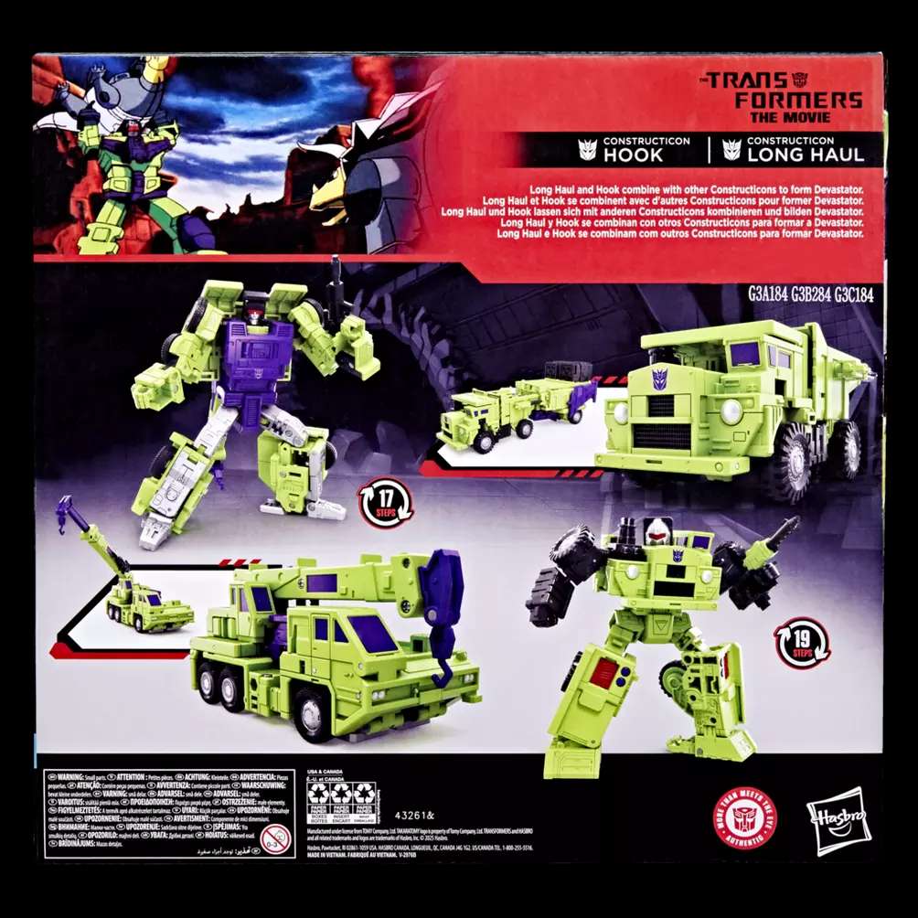HASBRO - Transformers Studio Series Transformers The Movie Constructicons Long Haul And Hook Action Figures