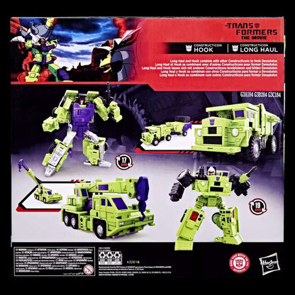 HASBRO - Transformers Studio Series Transformers The Movie Constructicons Long Haul And Hook Action Figures