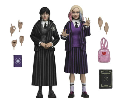 NECA - Wednesday Enid & Wednesday Nevrmore Uniform 2pack Clothed Af