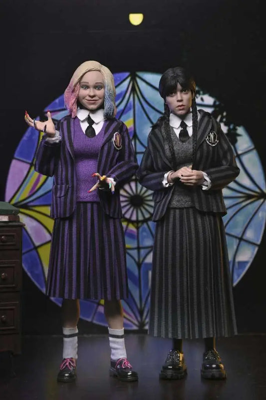 NECA - Wednesday Enid & Wednesday Nevrmore Uniform 2pack Clothed Af