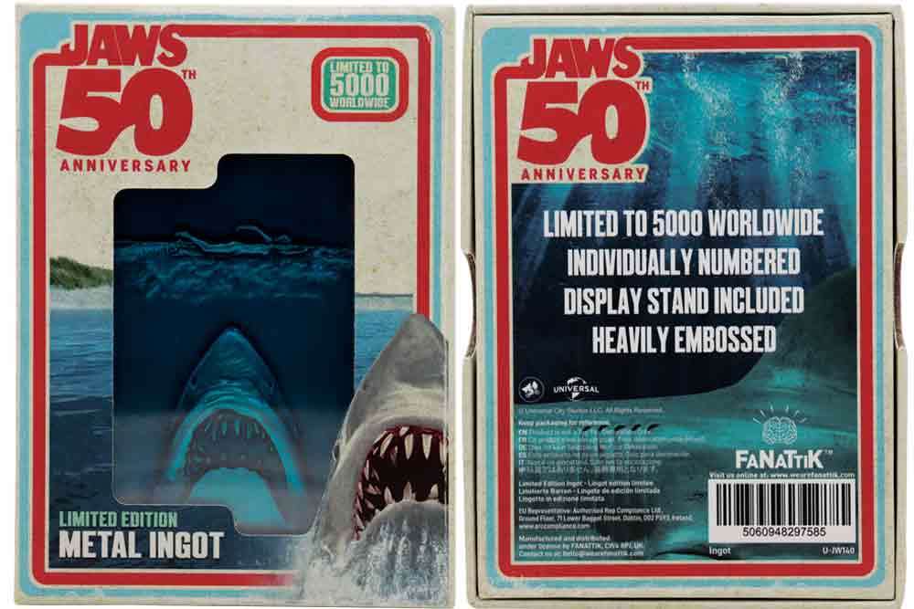FANATTIK - Jaws 50th Anniversary Movie Poster Ingot