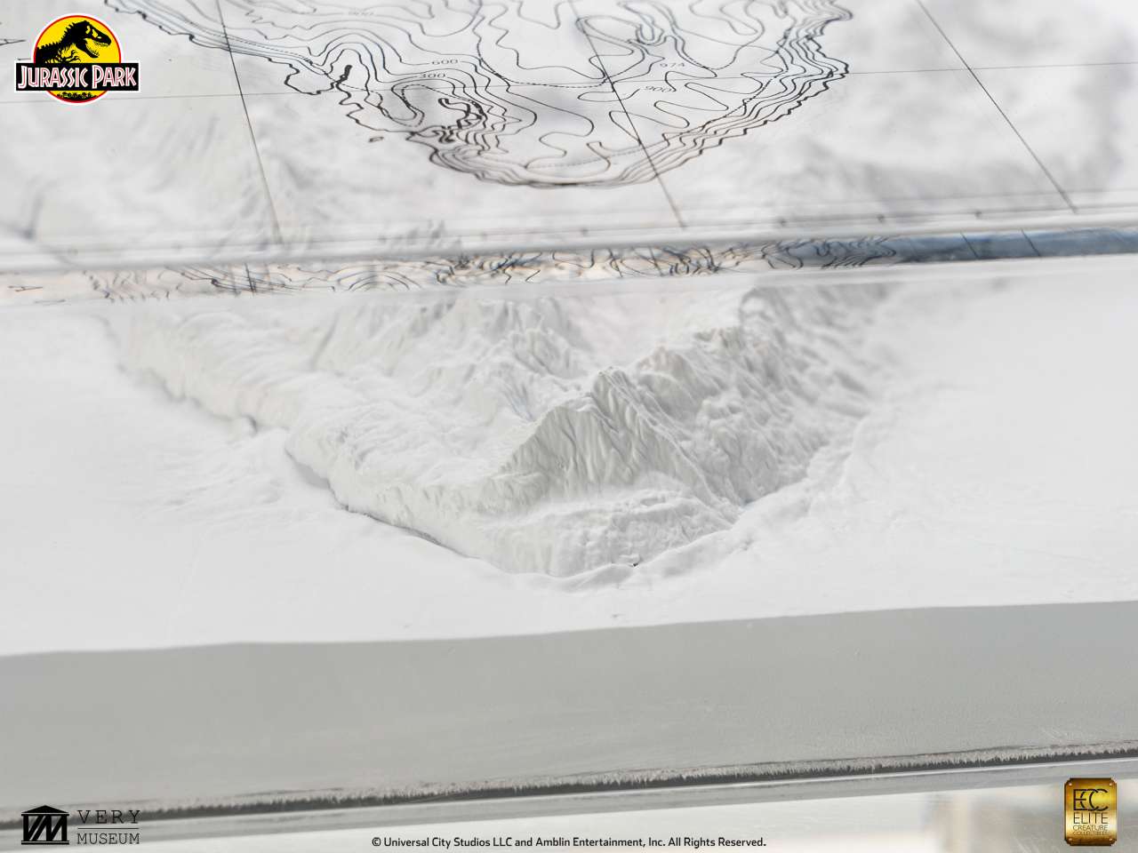 ECC - Jurassic park topographic 3d map isla nublar