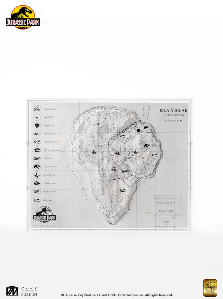 ECC - Jurassic park topographic 3d map isla nublar