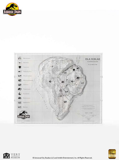 ECC - Jurassic park topographic 3d map isla nublar