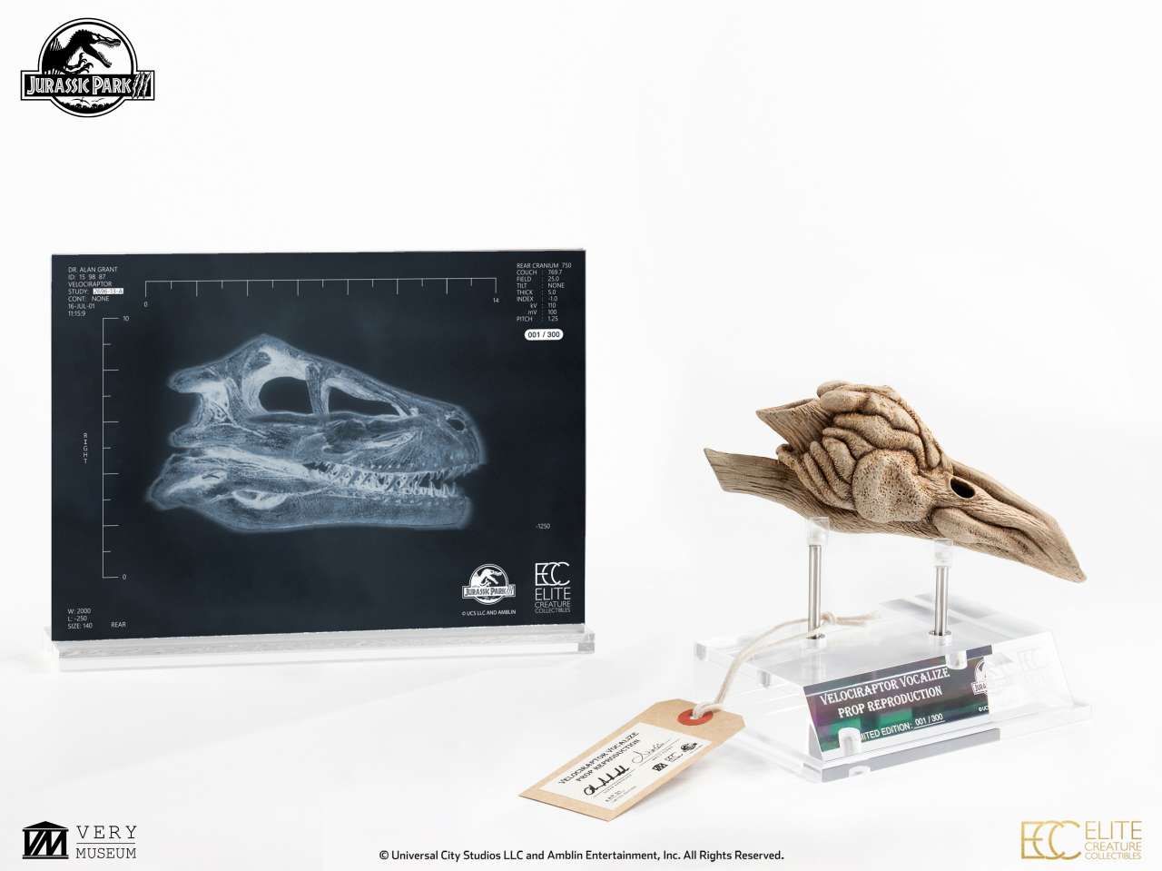 ECC - Jurassic park 3 velociraptor resonating chamber prop replica