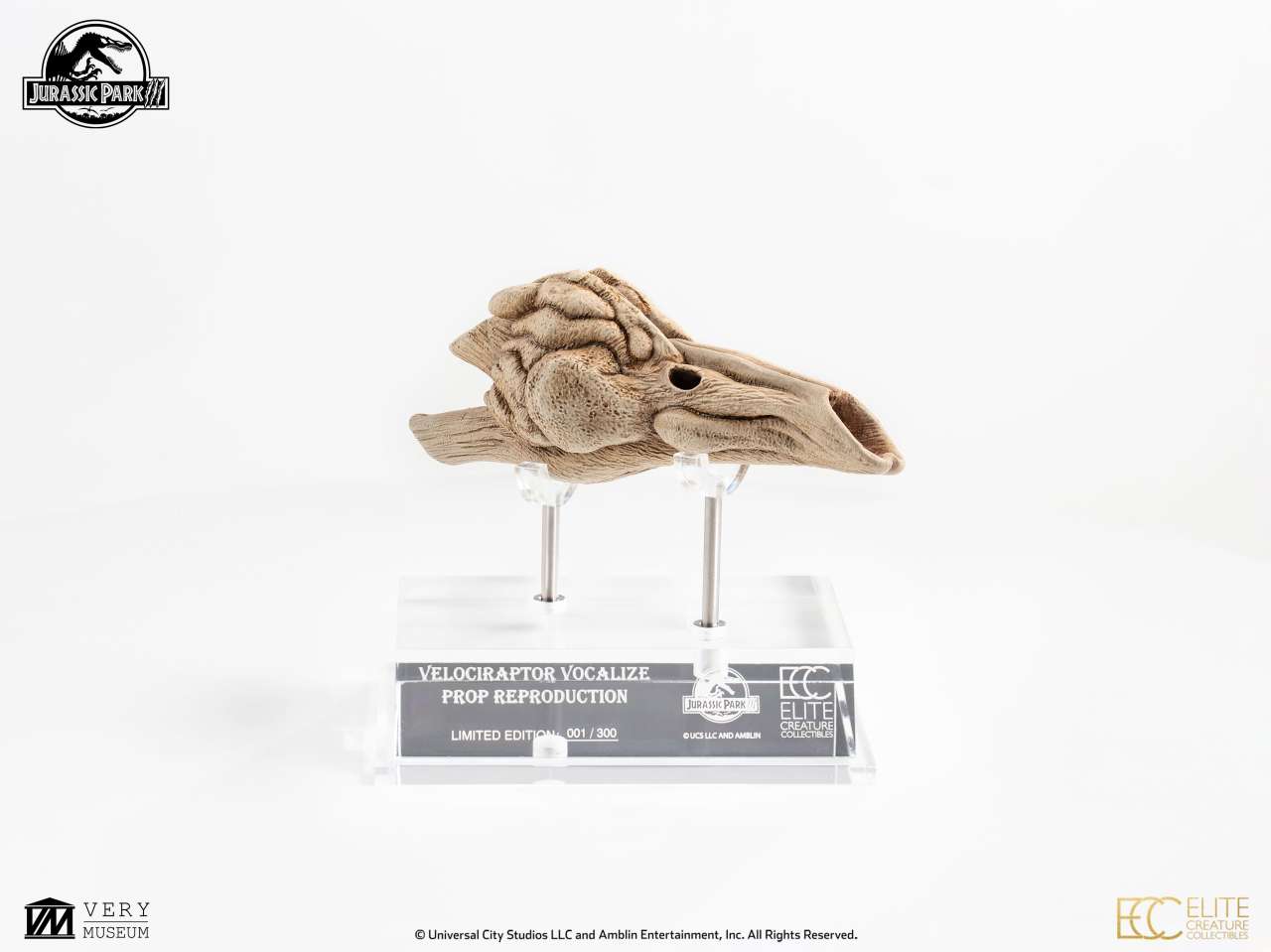 ECC - Jurassic park 3 velociraptor resonating chamber prop replica