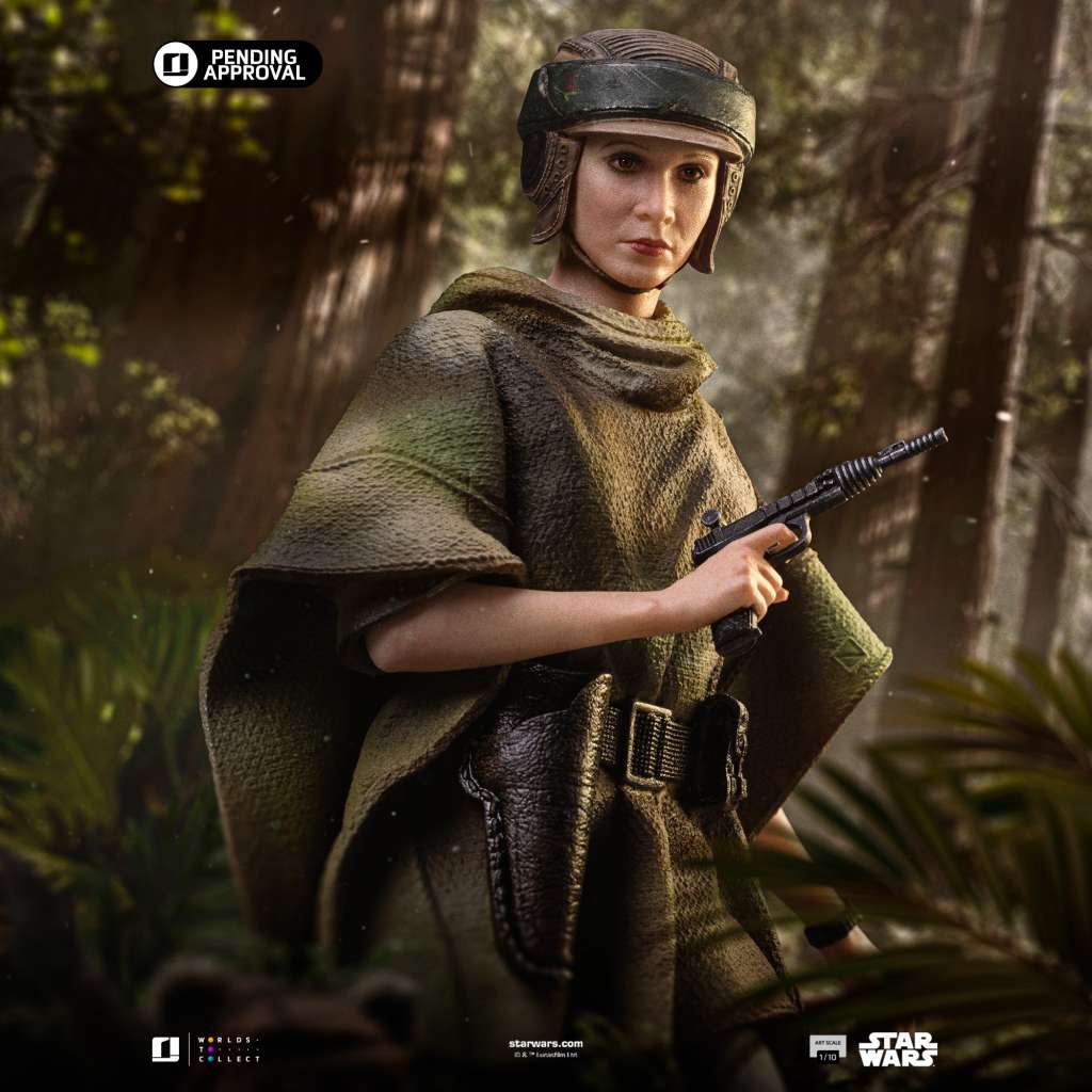 IRON STUDIOS - Star Wars Episode 6 Leia And Wicket 1/10 Statue