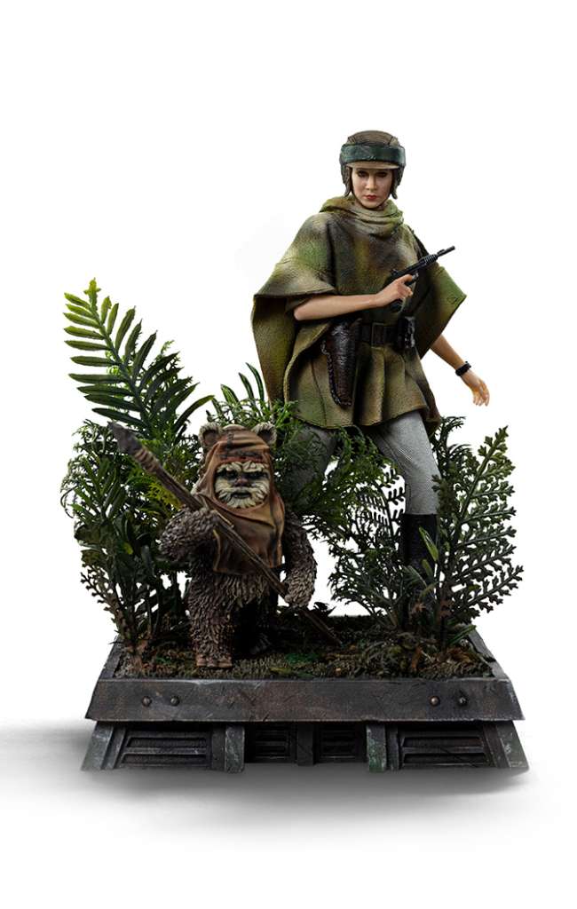 IRON STUDIOS - Star Wars Episode 6 Leia And Wicket 1/10 Statue