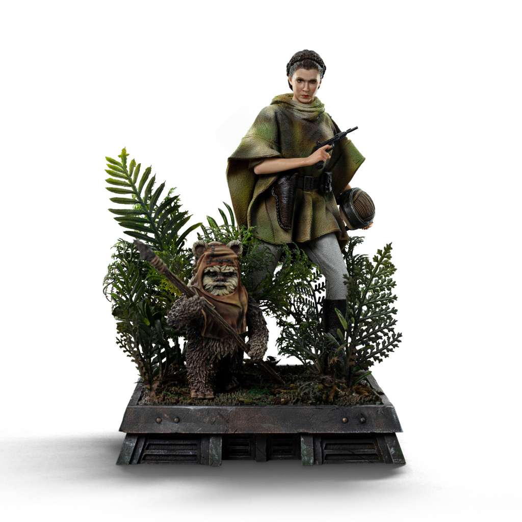 IRON STUDIOS - Star Wars Episode 6 Leia And Wicket 1/10 Statue