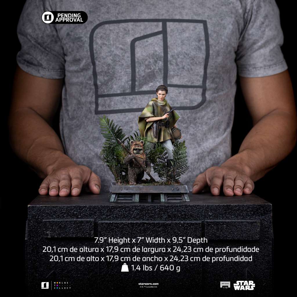 IRON STUDIOS - Star Wars Episode 6 Leia And Wicket 1/10 Statue