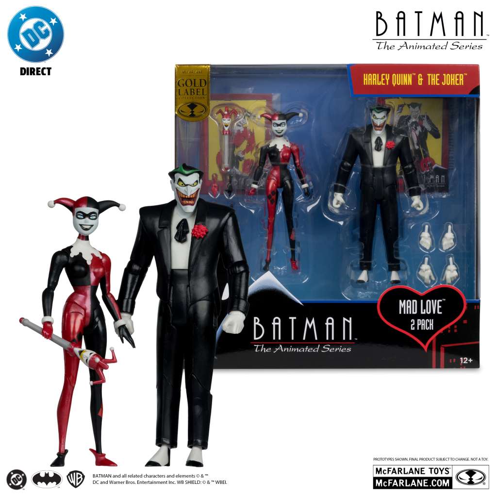 Mc FARLANETOYS - Dc direct batman animated comic harley & joker mad love af 2-pk