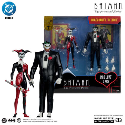 Mc FARLANETOYS - Dc direct batman animated comic harley & joker mad love af 2-pk