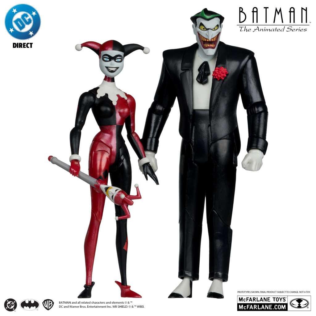 Mc FARLANETOYS - Dc direct batman animated comic harley & joker mad love af 2-pk