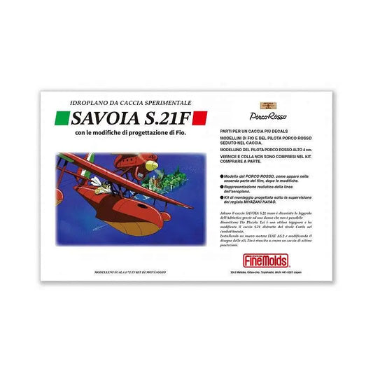 STUDIO GHIBLI - Porco Rosso Savoia S.21f Version 2 + Fig. Porco 1/72 Model Kit