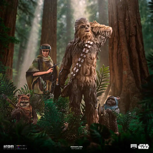 IRON STUDIOS - Star Wars Chewbacca And Tokkat 1/10 Statue