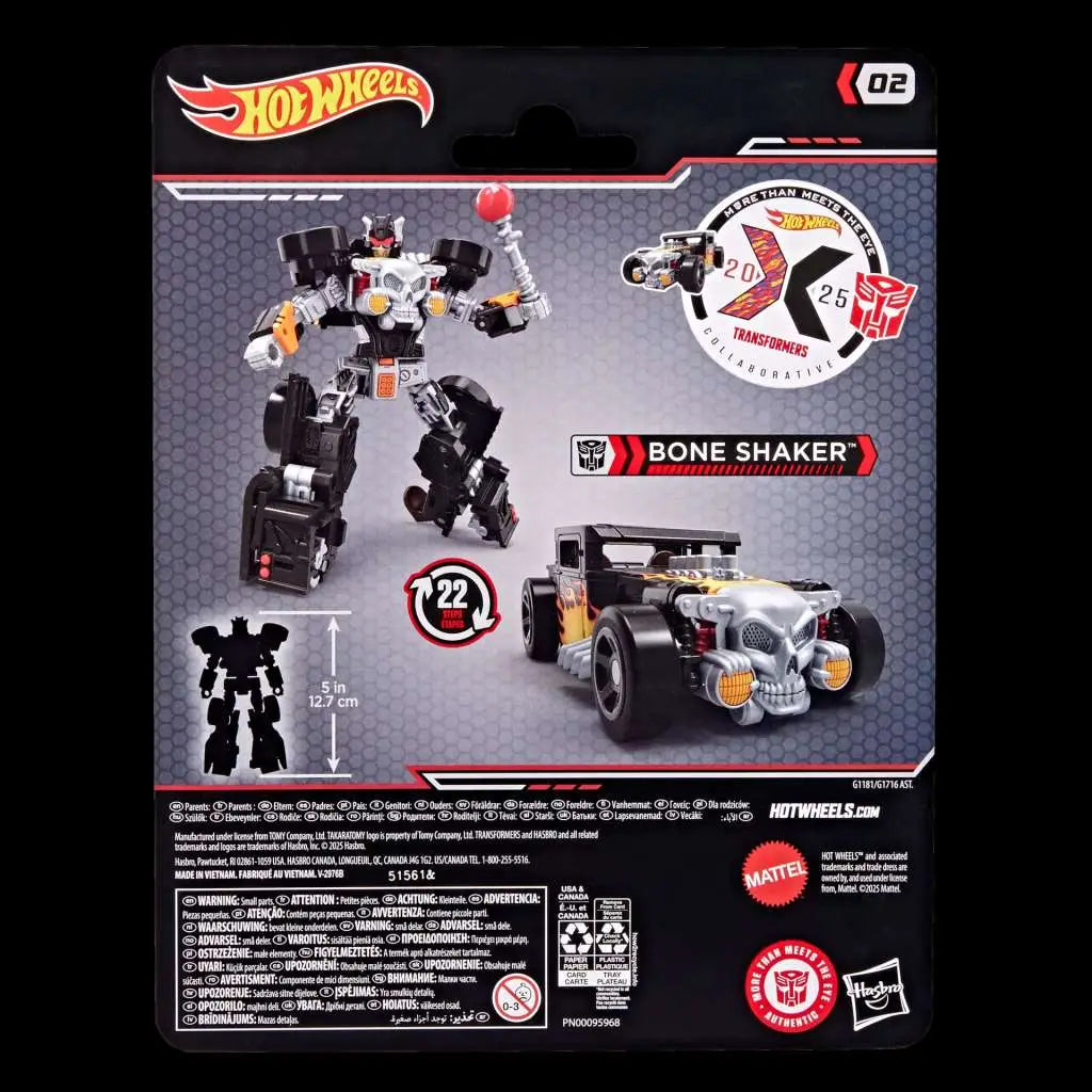 HASBRO - Transformers X Hot Wheels Bone Shaker Action Figure