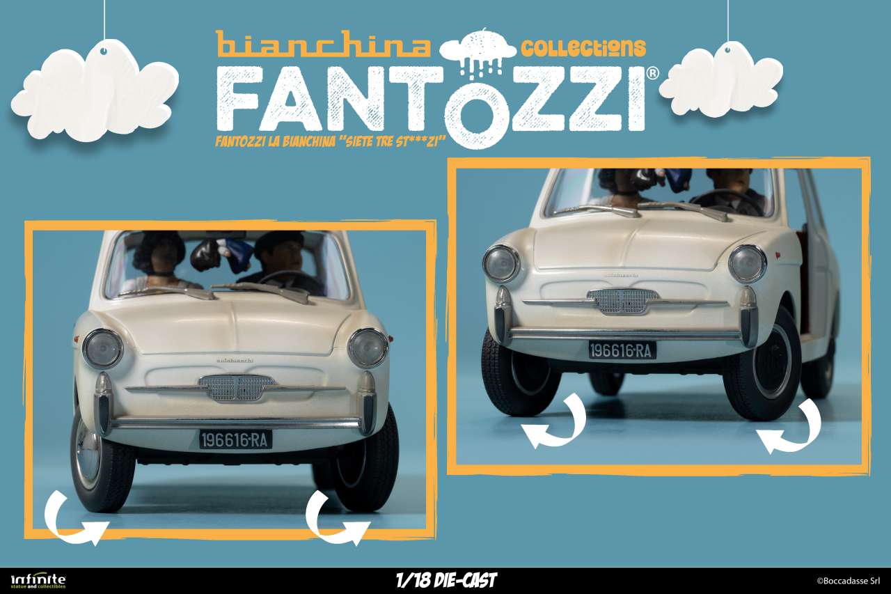 INFINITE STATUE - Fantozzi La Bianchina Siete Tre St...zi 1/18 Die-Cast