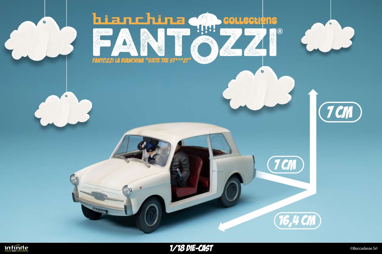 INFINITE STATUE - Fantozzi La Bianchina Siete Tre St...zi 1/18 Die-Cast