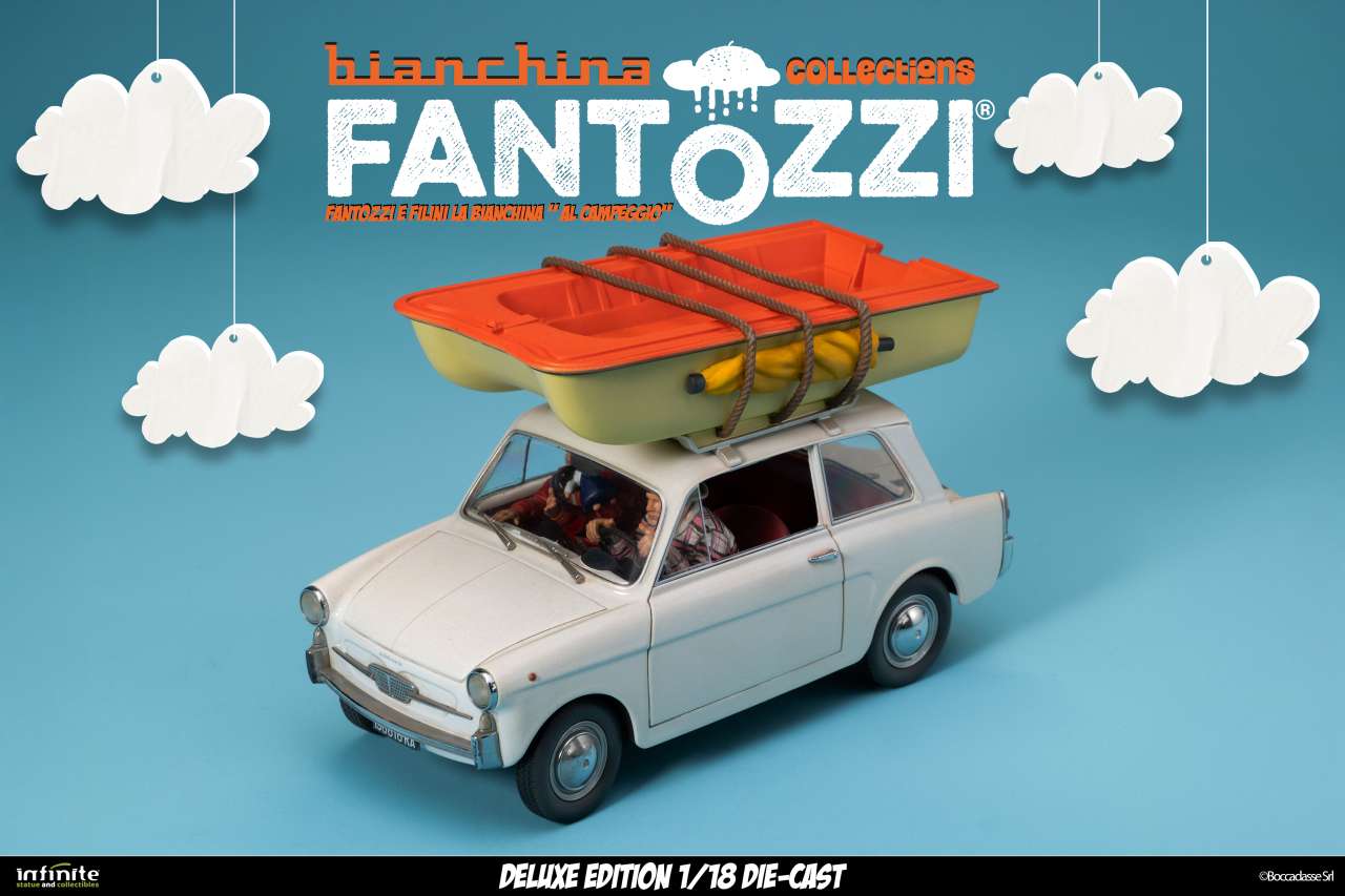 IMFiNITE STATUE - Fantozzi e Filini La Bianchina Al Campeggio 1/18 Die-Cast Deluxe Edition
