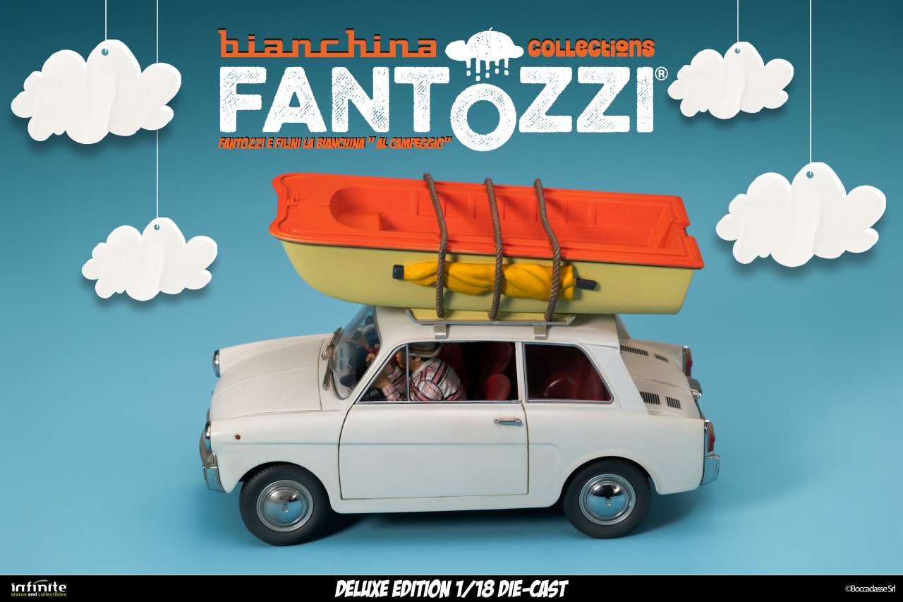 IMFiNITE STATUE - Fantozzi e Filini La Bianchina Al Campeggio 1/18 Die-Cast Deluxe Edition