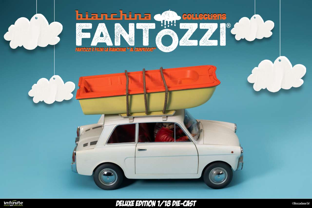 IMFiNITE STATUE - Fantozzi e Filini La Bianchina Al Campeggio 1/18 Die-Cast Deluxe Edition