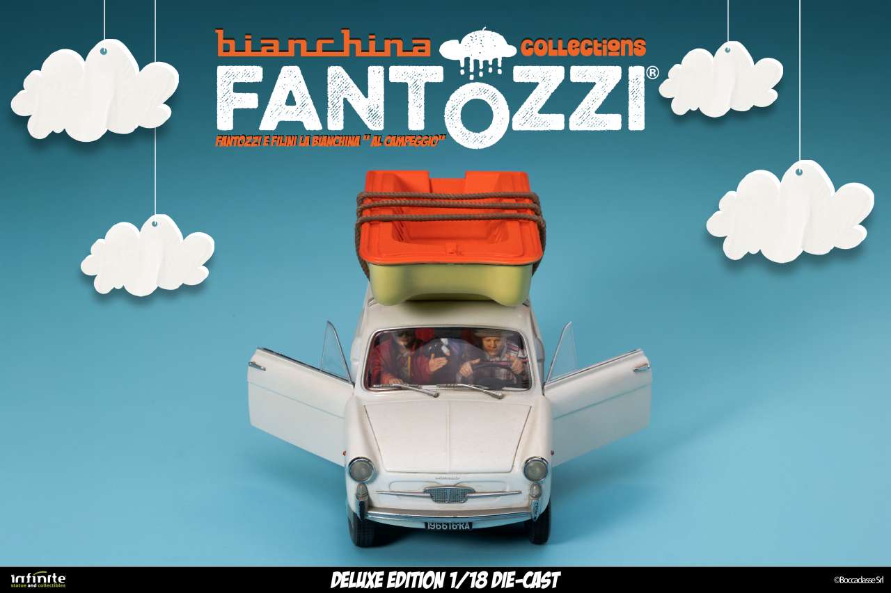 IMFiNITE STATUE - Fantozzi e Filini La Bianchina Al Campeggio 1/18 Die-Cast Deluxe Edition