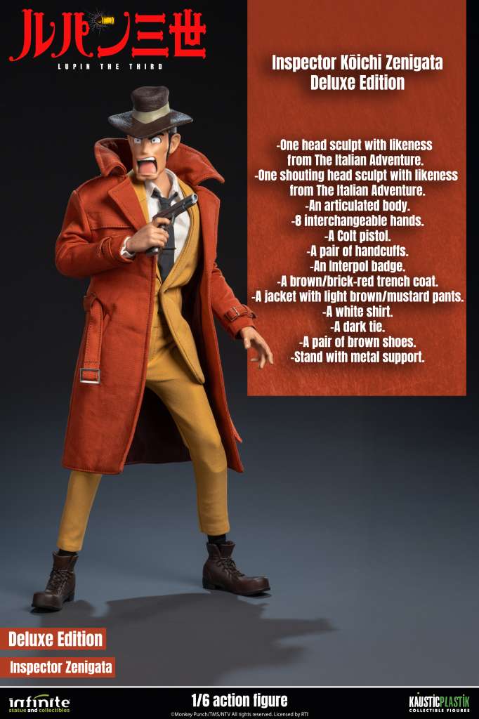 INFINITY STATUE - Lupin The 3rd The Italian Adventure Inspector Zenigata Koichi 1/6 Action Doll deluxe Edition