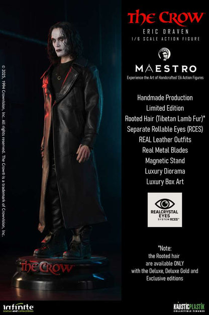 INFINITE STATUE - The Crow Eric Draven 1/6 Luxury Action Doll Deluxe Gold Edition