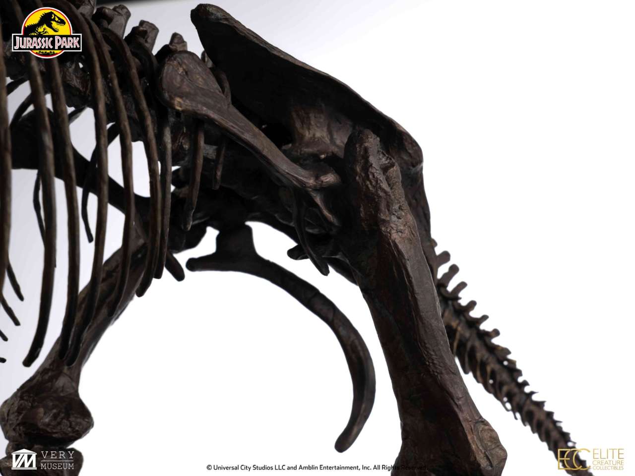ECC - Jurassic Park Triceratops Fossil Skeleton 1:12 Bronze Statue