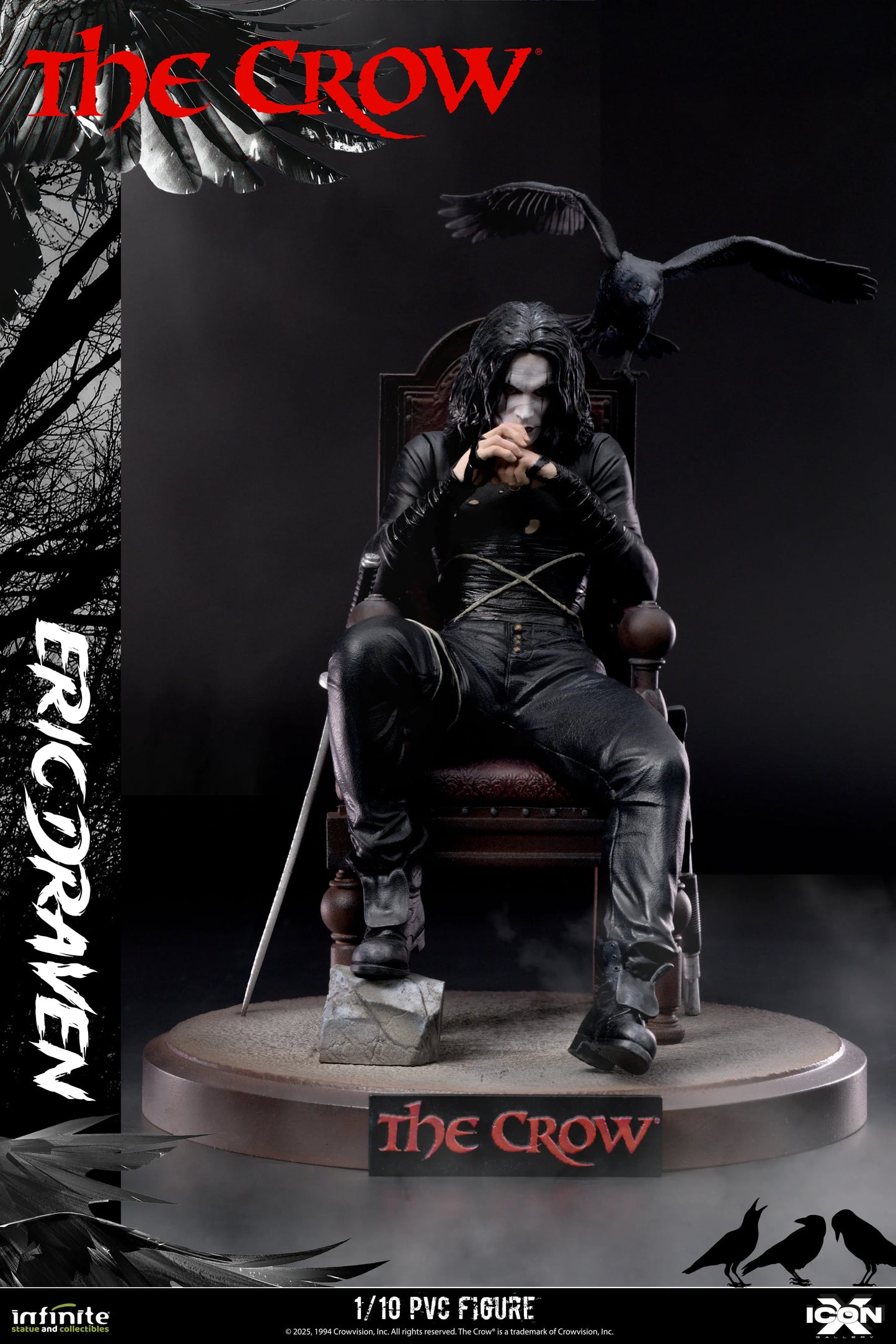 INFINITE STATUE - The Crow Eric Draven Icon X 1/10 Pvc Figure
