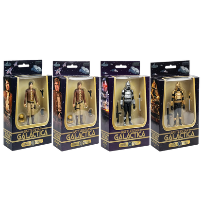 FACTORY ENTERTINMENT - Battlestar Galactica 3.75 Inch Wave 1 Action Figure Set (4)