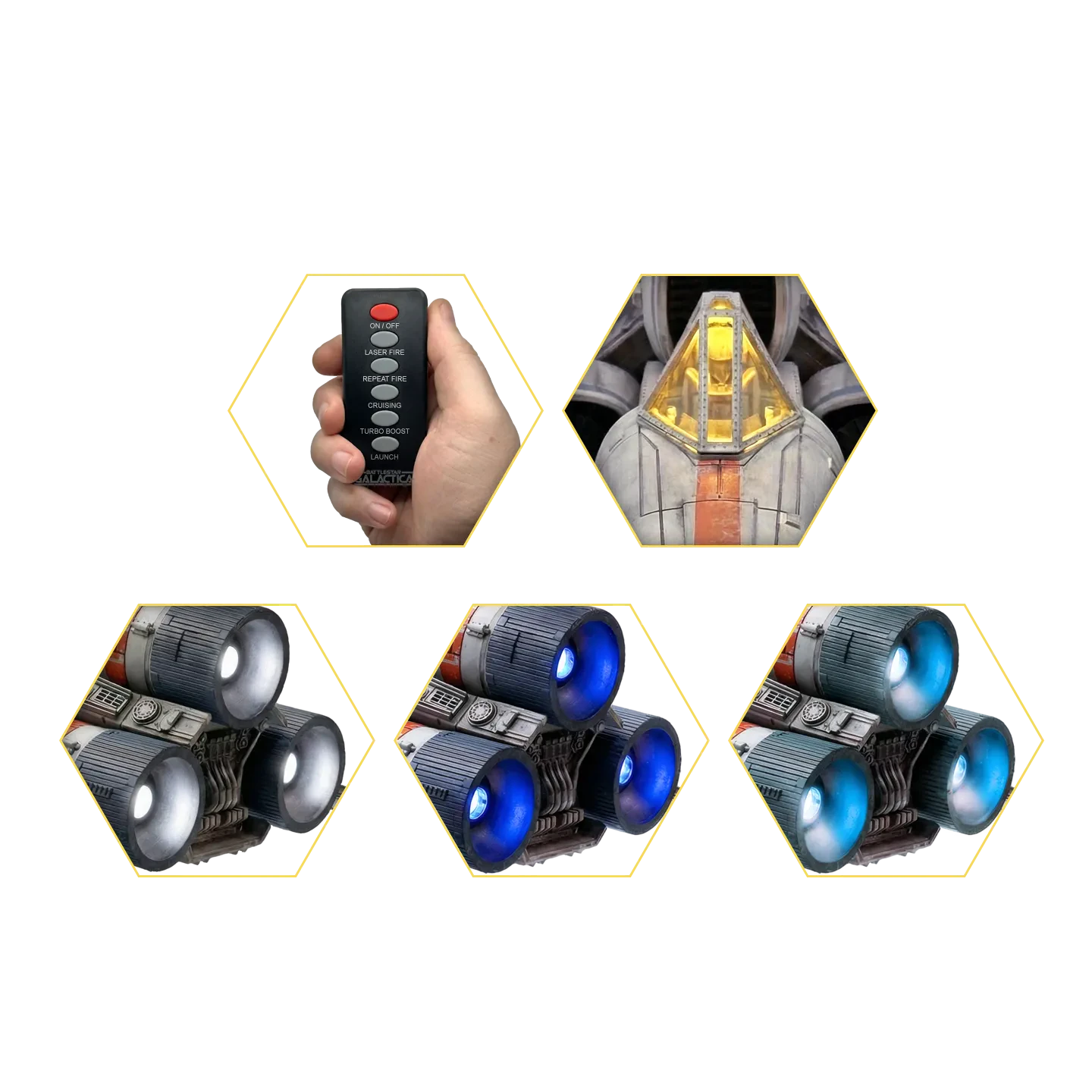 FACTORY ENTERTAINMENT - Battlestar Galactica Colonial Viper Mki Electronic Vehicle + Lieutenant Boomer Figure