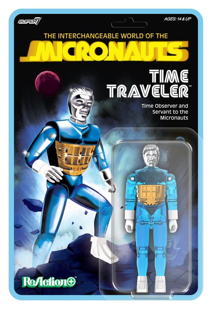 SUPER 7 - Micronauts Wave 03 Time Traveler Blue Translucent Reaction+ Figure