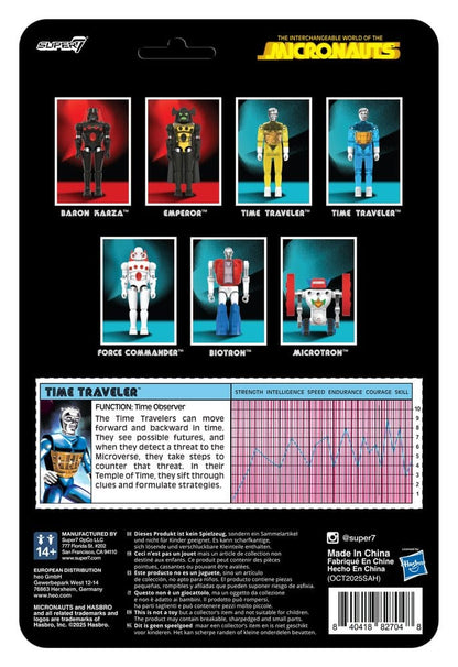 SUPER 7 - Micronauts Wave 03 Time Traveler Blue Translucent Reaction+ Figure