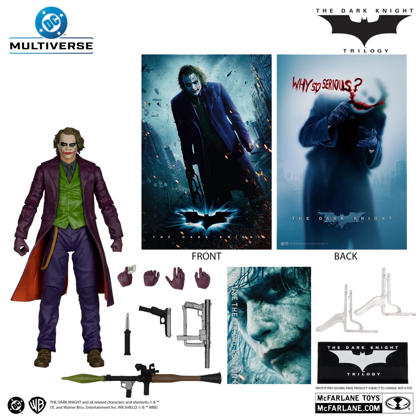 Mc FARLANE TOYS - Dc Theatrical Dlx joker -the Dark Knight Rises- 7inch Action Figure