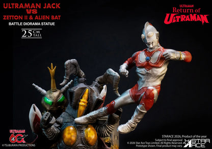 STAR ACE - Ultraman Jack Vs Zetton Ii & Alien Bat Battle Scene Diorama Resin Statue