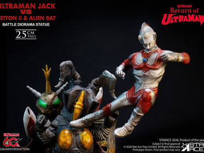 STAR ACE - Ultraman Jack Vs Zetton Ii & Alien Bat Battle Scene Diorama Resin Statue